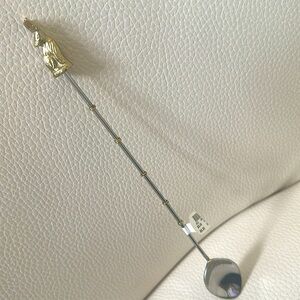 Anthropologie Spring Bunny Rabbit Cocktail Spoon Stirrer Silver & Gold Easter